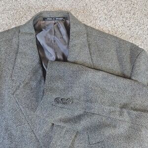 Vintage Wall Street Collection for DeByles 100% Lambswool Blazer Grey 50L
